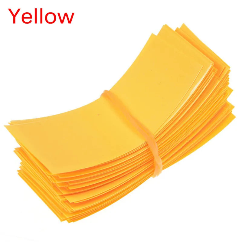 100pcs Li-ion 18650 Battery Wrap PVC Heat Shrink Tubing Precut For Battery Film Tape Battery Cover Shrinking Tube