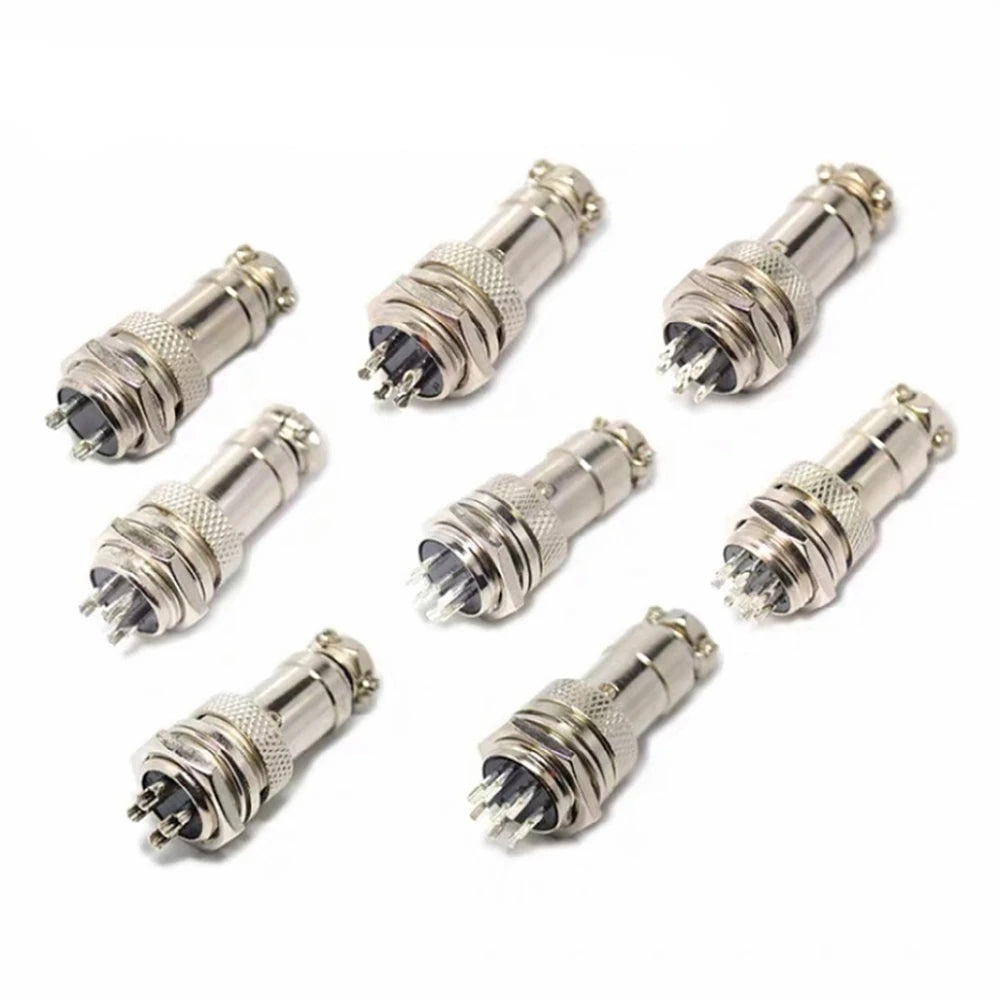 1 Set 5/8' GX16-2/3/4/5/6/7/8/9/10 Pin Male Female 16mm Wire M16 GX16 Circular Aviation Connector Socket Plug Metal