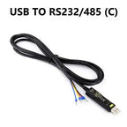 Industrial Grade USB to RS232/485 Serial Cable (C), 2m, Supports 3.3V/5V, Original FT232RNL Chip