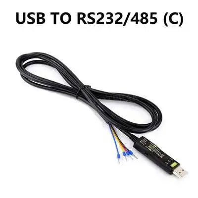 Industrial Grade USB to RS232/485 Serial Cable (C), 2m, Supports 3.3V/5V, Original FT232RNL Chip