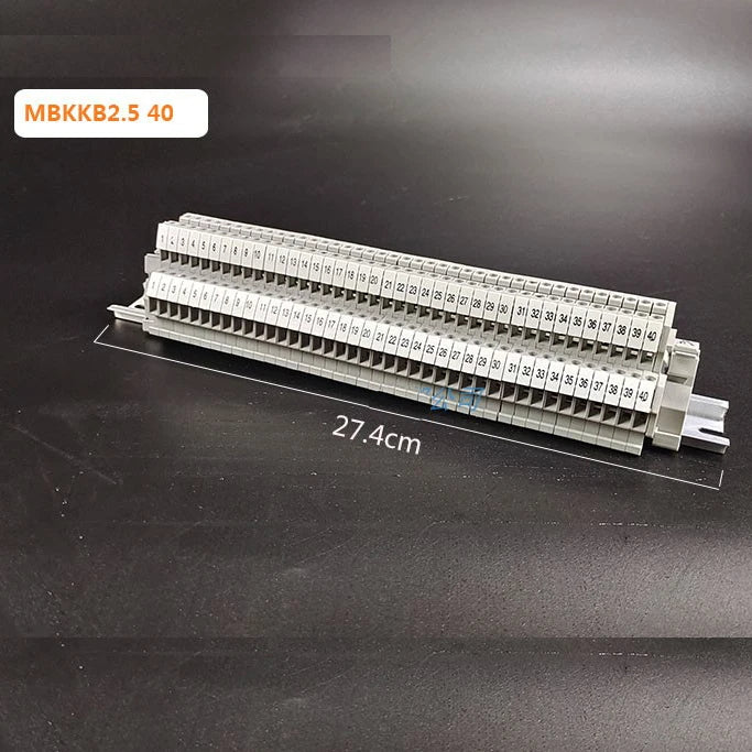 MBKKB2.5 MBKKB-2.5 Double Layer Screw Clamp DIN Rail Terminal Blocks Kit Set 500V 24A
