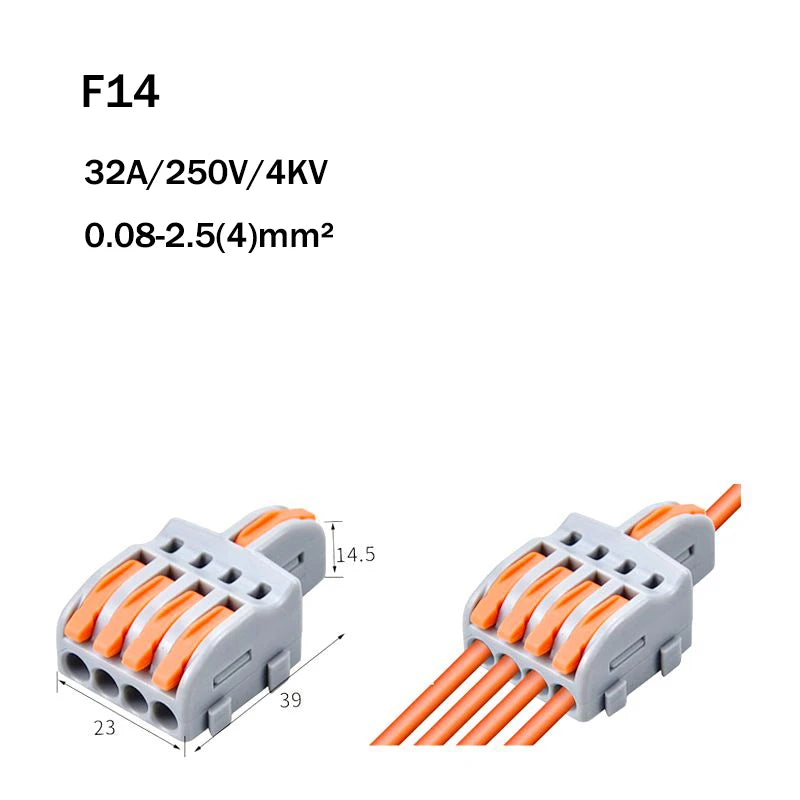 10 30 50PCS Quick Splicing Multiplex Butt Wire Connector Cable Push-in Splice Terminal Block For Home Terminal Block 28-12AWG