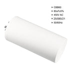 1Pcs CBB60 Run Capacitor 8uF-80uF 450V AC Double Insert 50/60Hz Cylinder White for Air Compressor Water Pump Motor