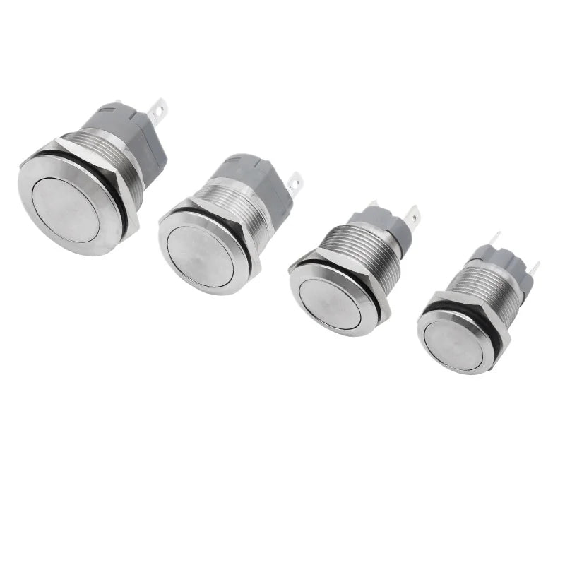 High current metal button 16/22mm high-power waterproof self resetting self-locking steel switch 20A 15A 10A push button
