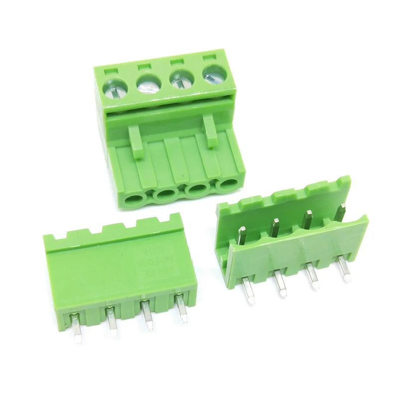 5Pairs 5.08mm Terminal Block 2/3/4/5/6/7/8/9/10/12P Screw Plug-in PCB Terminal Block Open Pin Male/Female Pluggable Connector