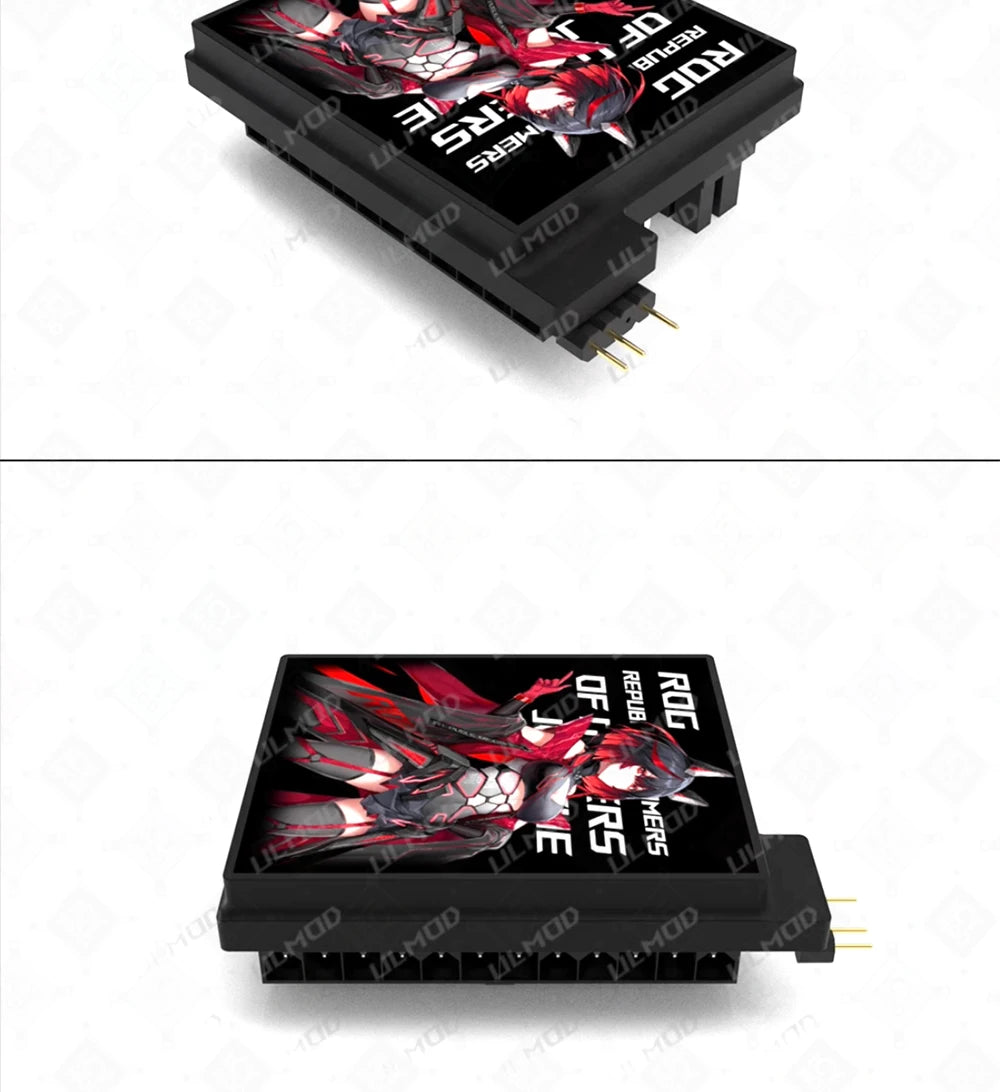 Motherboard 24PIN Custom Image Converter Lighting Power Supply 24P To 90/180 Degree MOBO Adapter Connector Steering Head MOD