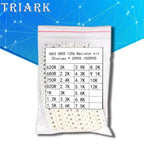 500pcs 25values 0603 0805 1206 SMD Chip Resistor Kit 620R~12K 680R 820R 1K 2K 3K 3K3 5.1K 6.8K 7.5K 8.2K 9.1K 10Kohm sample pack