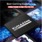 512GB 2.5" SATA3 SSD 3D NAND Flash Internal Solid State Drive Compatible with PS4 Laptop Desktop