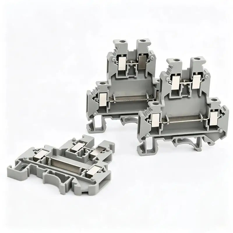 10Pcs UKK/UKKB 5 Double-Level Terminal Block 2 Layer 4 Mm² Plug Wire Electrical Screw Connector DIN Rail Termin UKK5 UKKB5
