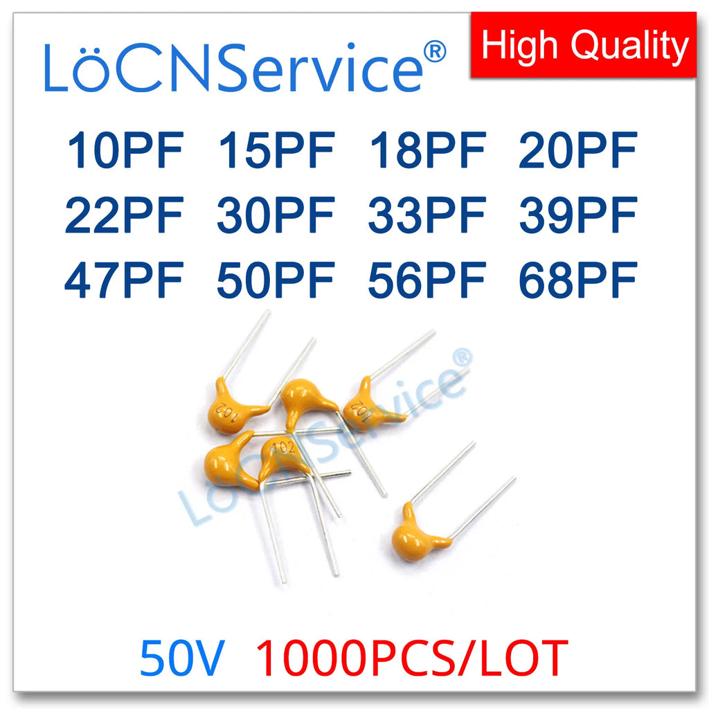 LoCNService 500PCS Green Monolithic Ceramic Capacitor 63V 75PF 82PF 100PF 150PF 180PF 750 820 101 151 181 NPO J 5% X7R K 10%