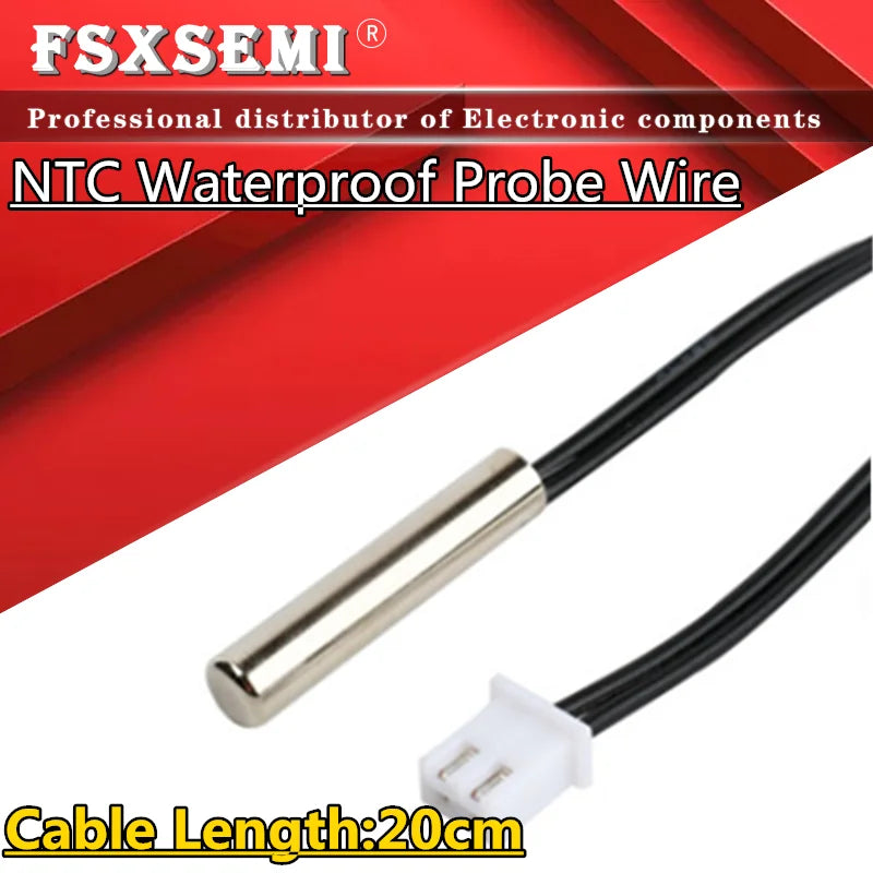 20CM 3950 3435 3470 2K 5K 10K 15K 20K 50K 100K 1% NTC thermistor Temperature Sensor Wire for Air conditioner Refrigerator