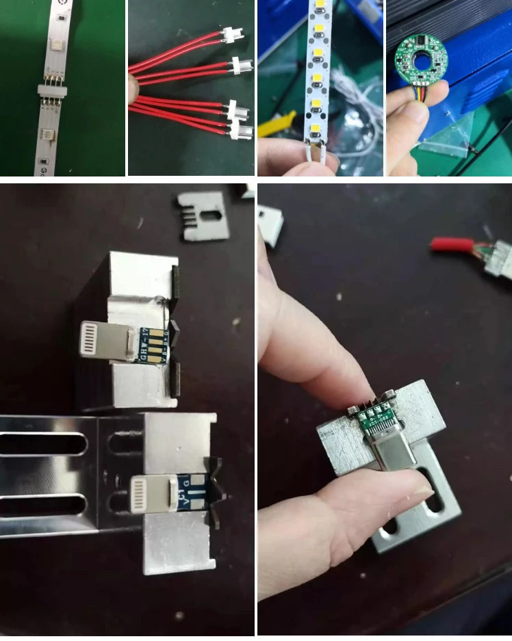 USB Wire Connector Soldering Machine Pneumatic Data Cable Soldering Station