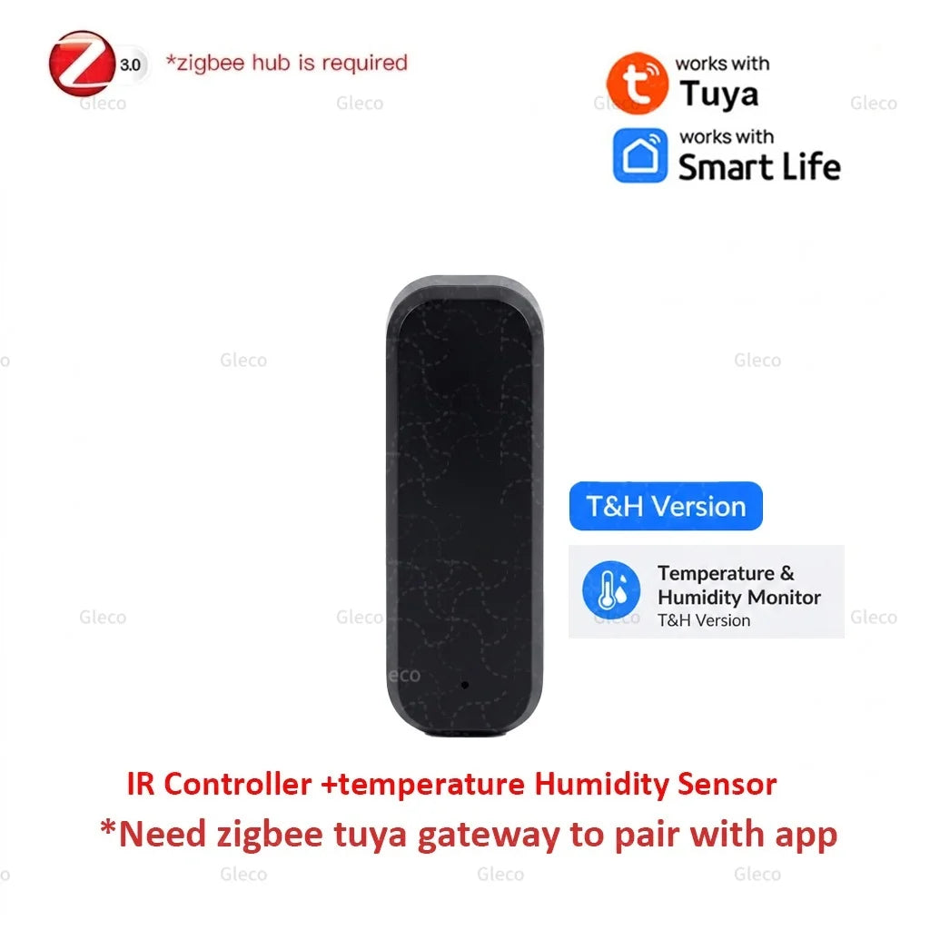 Zigbee IR Remote Control Wireless Universal Infrared Blaster Temperature Humidity Sensor Zigbee2mqtt TUYA Smart Life Automation