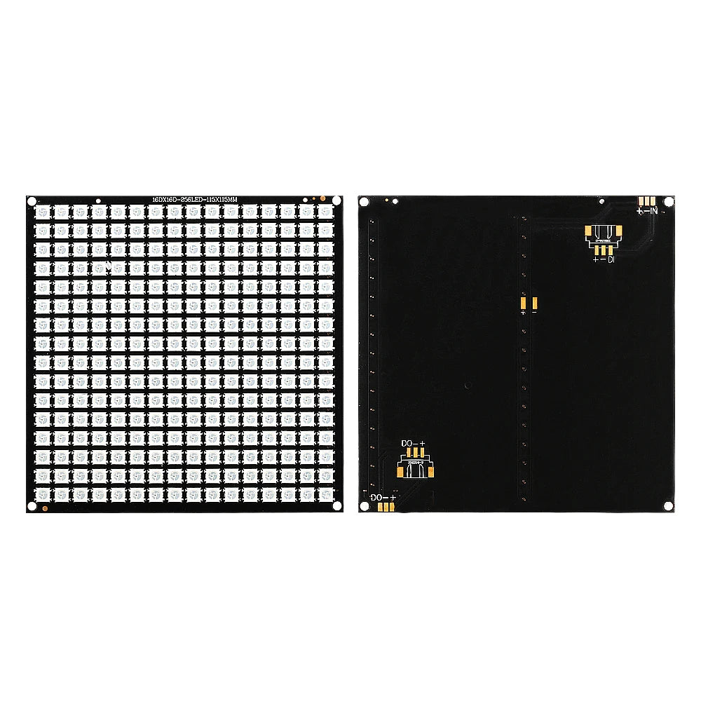 For DIY Decor Screen WS2812 LED Matrix Panel Module 16x16 256 Pixels Full Color Changing Addressable RGB Light Board DC4.5-5.4V