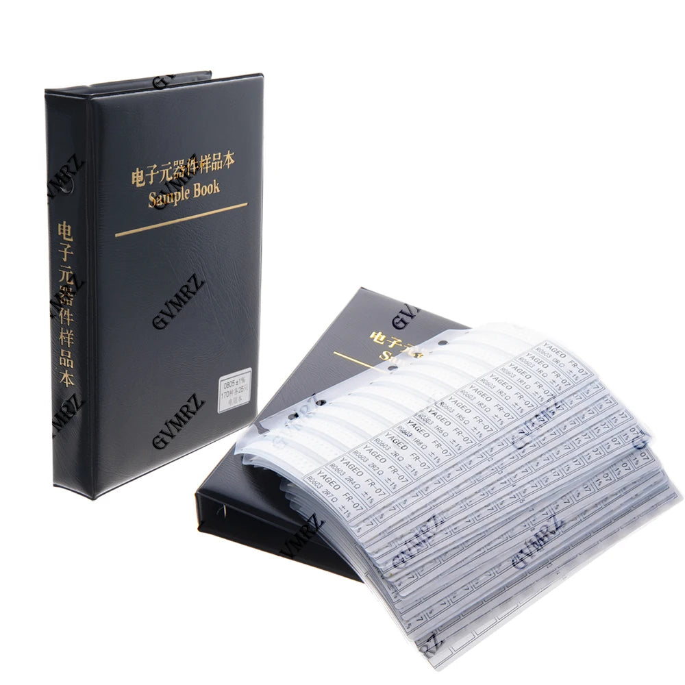 Resistor Kit 1% FR-07 170 Values SMD Book Resistor Assortment Kit 0201 0402 0603 0805 1206  0R-10M Smd DIY Sample Book