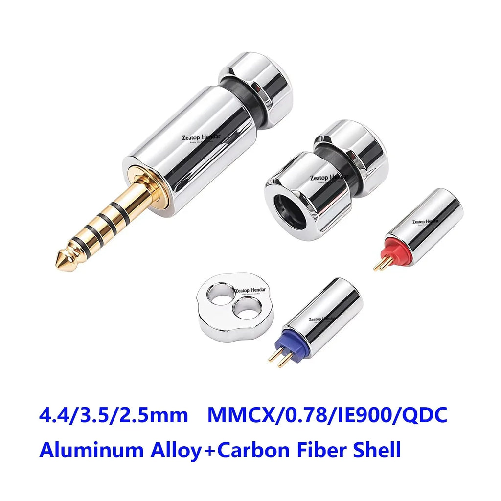 1Set Hi-End 2.5mm 3.5mm 4.4mm Audio Plug +Splitter+Slider+MMCX 0.78 QDC IE900 N5005 A2DC Upgrade Earphone Wire Aluminum Alloy