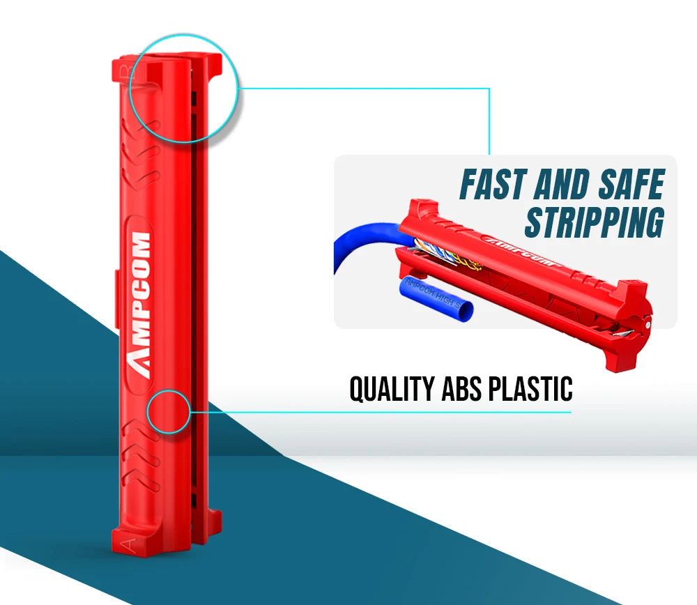 AMPCOM RJ45 Crimping Tool,Network Tool Kit for Cat5e Cat6, 7 in 1 Portable Ethernet Cable RJ45/RJ11 Crimper Kit with Soft Case