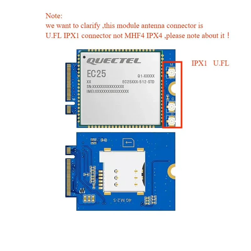 Quectel EC25-AUFA M.2 Default is not SMT SIM and INSIM Support for INSIM CAT4 LTE Cat 1 EC25 Size 40mmx30mm Module Series