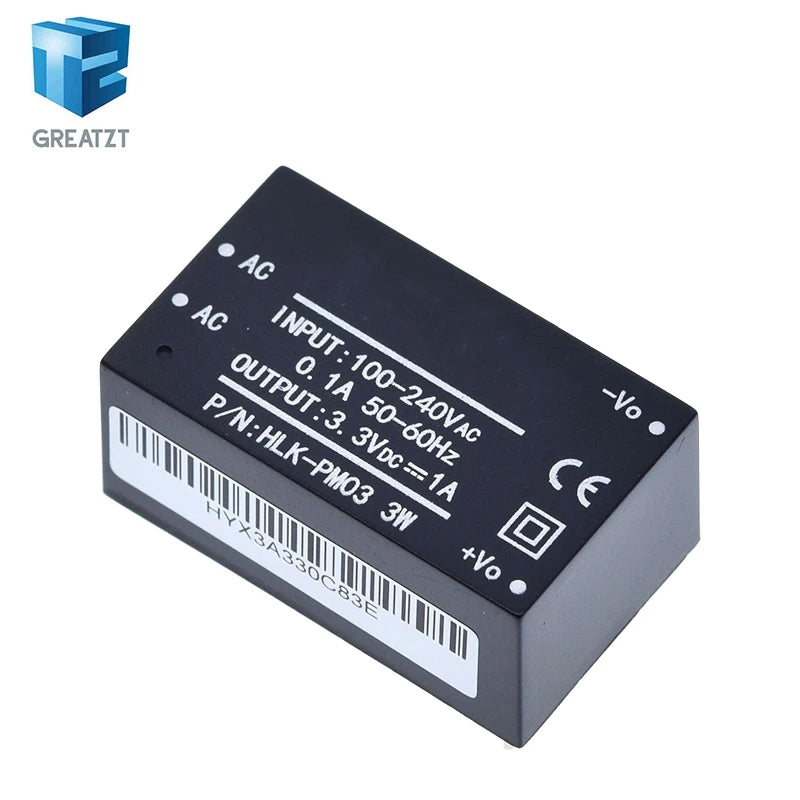 GREATZT HLK-PM01 HLK-PM03 HLK-PM12 AC-DC 220V to 5V/3.3V/12V Mini Power Supply Module Intelligent Household Switch HLK-5M05