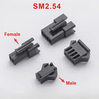 50PCS SM 2.54mm Pitch Female Male Housing SM-2P SM-2R SM2.54 2/3/4/5/6/7/8/9/10/11/12 Pin SM2.54 Plug Shell Crimp Terminals