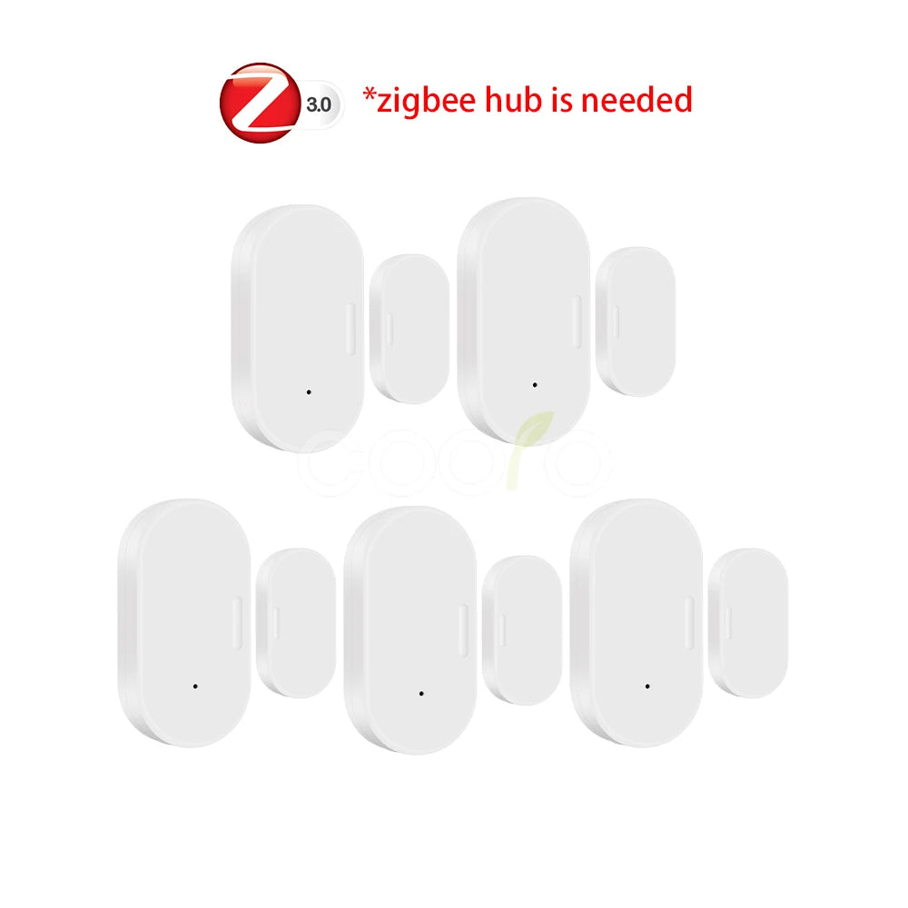 Tuya Zigbee 3.0 Smart Door Sensor Magnetic Window Entry Security Alarm for Z2M Smart Life Alexa Google Home for Home Security