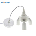 3/4/5 E26 E27 Edison Screw CFL LED Lamp Bulb Base Adapter Anti-Flame PBT Pendant Ceiling Mount Light Socket Splitter Extender