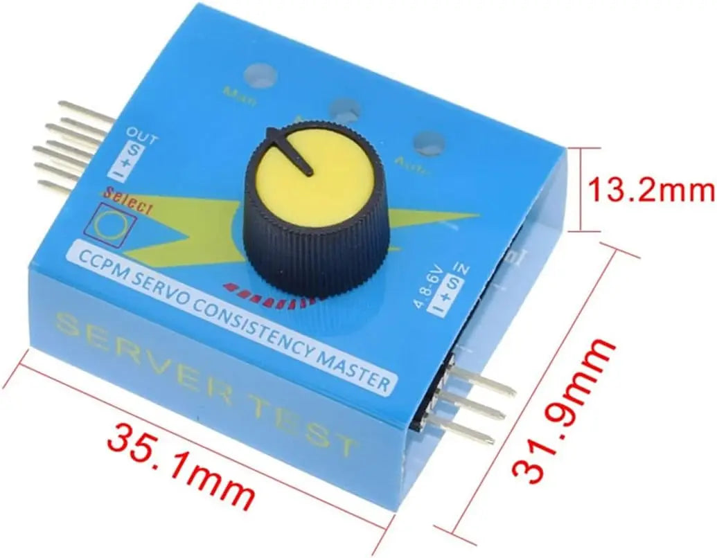 Servo Motor Tester Kit SG90 9g Micro Servo 180 Degree + RC Micro Servo Tester Controller with Power Supply Case 4AA Battery Hold