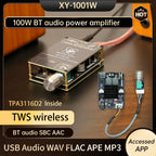 XY-1001W 100W Mono Digital Power Amplifier Board TPA3116D2 Audio Stereo Subwoofer Amplifier Board Bluetooth AUX DC 9-24V