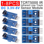 1-15PCS TCRT5000 Infrared Reflective IR Photoelectric Sensor Switch 3.3V-5V Barrier Line Track Sensor Module Diy Kit