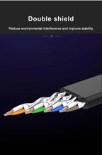 CAT7 Ethernet Cable Flat Lan 0.2m 0.3m RJ45 Network Cable Shield Lan Cable UTP Flat for Patch Panel RJ45 for Modem Router