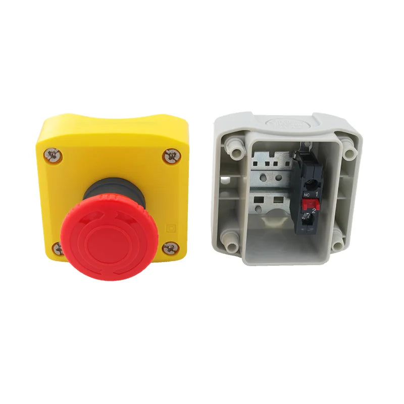 Waterproof Mushroom Head Emergency Stop Push Button Switch Elevator Control Box StationSALLA68H XALK174 Latching Turn to Release