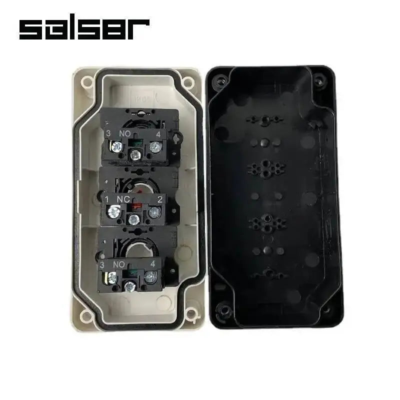 Reset Momentary Waterproof 3 Position Spring Return Push Button Switch Control Station Box Up Down Arrow Stop