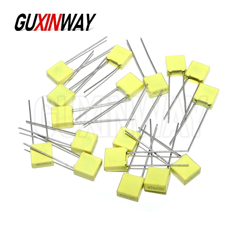 20pcs Correction capacitor 100V 1NF 1.5NF 3.3NF 10NF 12NF 15NF 330NF 470NF 680NF 1UF Polypropylene Safety Plastic Film