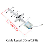 10dBi Outdoor Yagi Antenna 698-2700MHz For 2G 3G 4G LTE N Female Connector RG58 Coaxial Cable With SMA Male Extension Cable