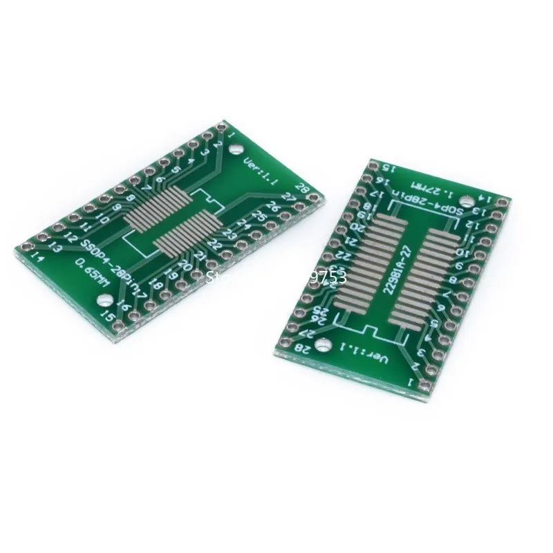 5pcs SOP TSSOP QFP FQFP TQFP to DIP Adapter Converter Plate PCB Board SOP8 SOP14 SOP16 SOP20 SOP24 SOP28