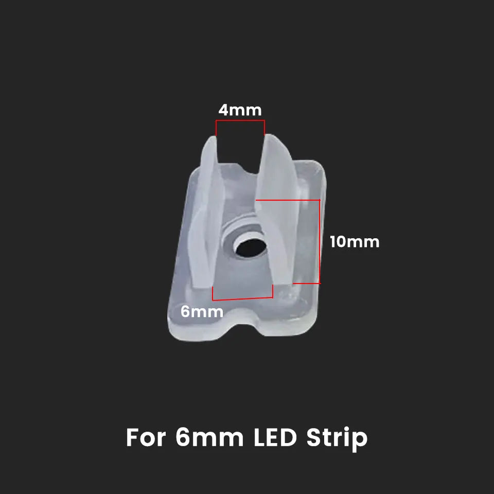 LED Strip Fix Clips Holder Connector Accessories For Fixing 2835 Neon Light 6mm 8mm 12mm 15mm 220V Flexible COB Plastic Buckle