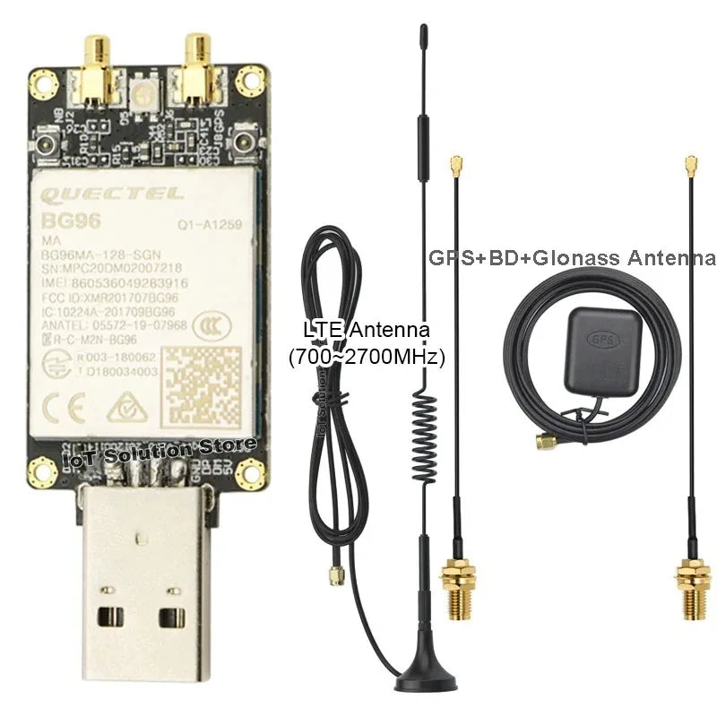 Quectel BG96 USB 4G LTE Dongle Global Communication Portable Modem Support GPS BD GLONASS Cat M1 NB-IoT EGPRS BG96MA-128-SGN