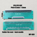 1pcs 4/6/8/10/12/15/16/18/20/22/24/26/30/34/36/40/42/45/50/56 Pin FPC/FFC Adapter Board 0.5mm To 2.54mm Connector