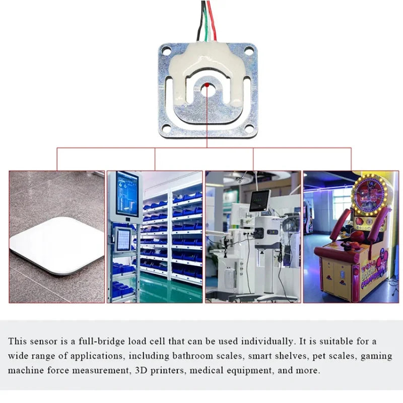 HY-928DA 4PCS/Lot Body Scale Full Bridge Load for Pet Scales, Smart Cat Litter Boxes, Smart Shelves, 3D Printer Load Cell Senor