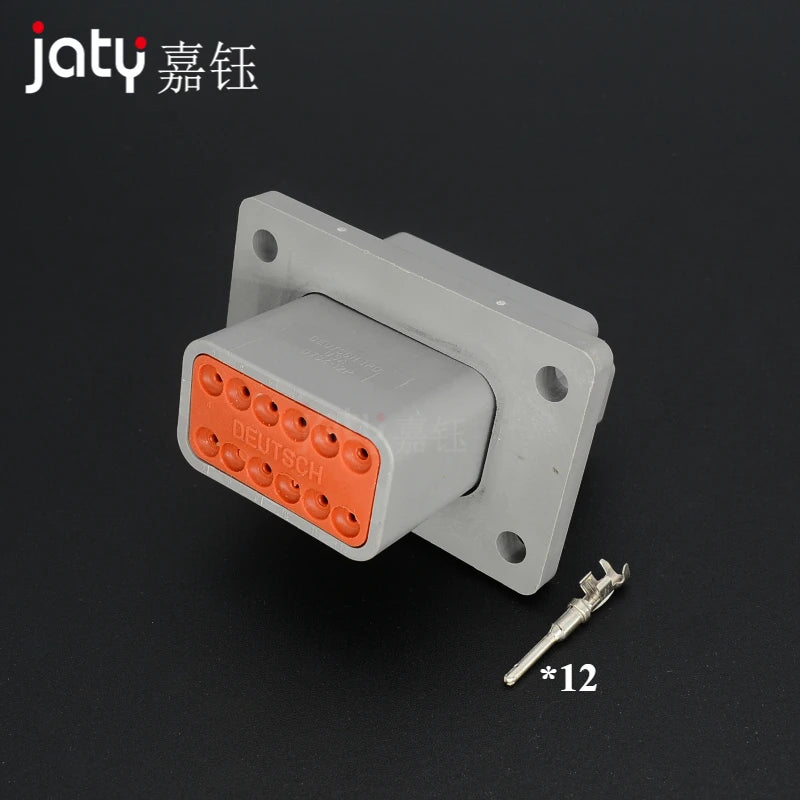 Deutsch Waterproof Connector with Fixed Flange Plug DT04-2P-L012 DT04-4P-L012 DT04-6P-L012 DT04-8P-L012 DT04-12P-L012 DT06-2S