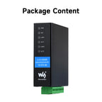 Waveshare 2‑Ch RS485 to RJ45 Ethernet Serial Server,Dual Independent RS485 Channels,Modbus MQTT Gateway Industrial IoT Module