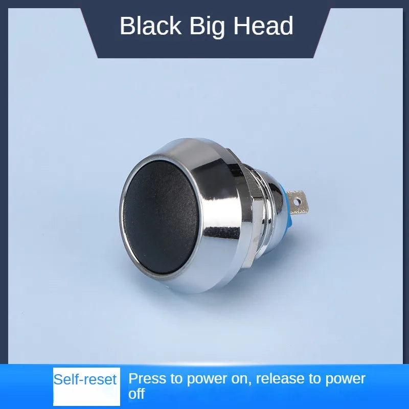 12MM Small Mini Metal Push Button Switch 12V 220v On Off Start Stop Momentary Colorful Black Oxide Waterproof Round Head Wedding