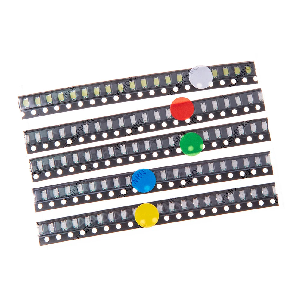 100pcs each 20pcs 1206 SMD LED light Package LED Package Red White Green Blue Yellow 1206 led light-emitting diode