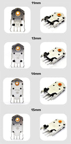 TTC 7/8/9/10/11/12/13/14/15/16mm Rotary Mouse Scroll Gold Wheel Encoder With 1.74mm Hole Mark,20-40g Force For PC Mouse