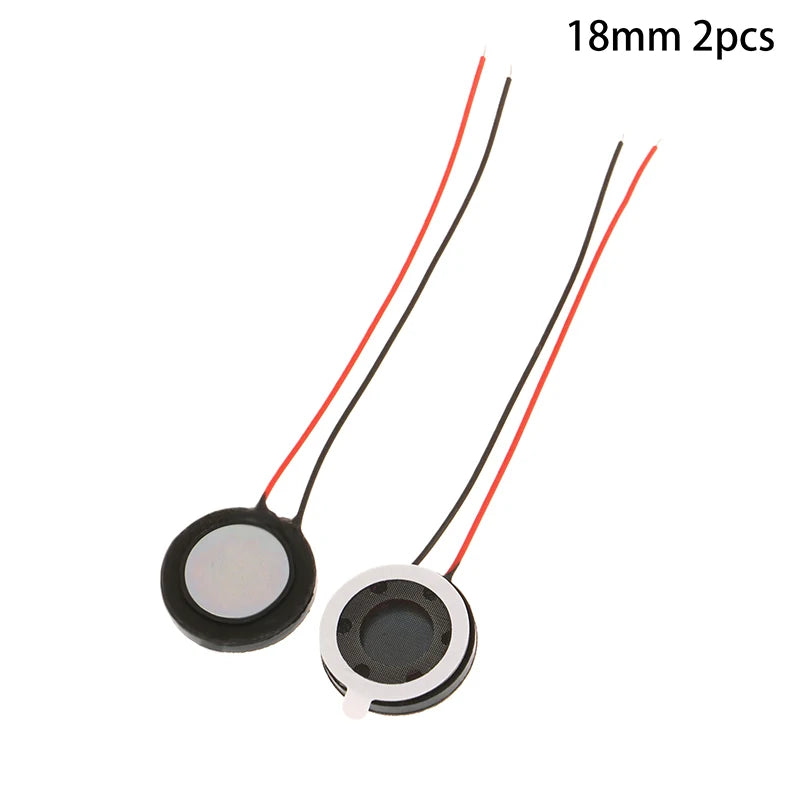 Hot 2Pcs Round 8 Ohm 1W Speaker 8ohm 15MM/18MM/20MM Loud Speakers Tablet Mobile Phone Trumpet Horn Small Loudspeaker Audio