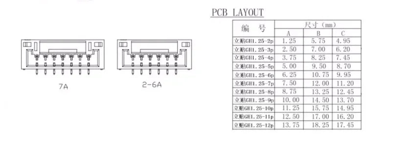 20PCS JST GH1.25 Connector with lock GH 1.25mm Socket Pin Header Vertical Horizontal Housing terminal 2 3 4 5 6 10 12 pin