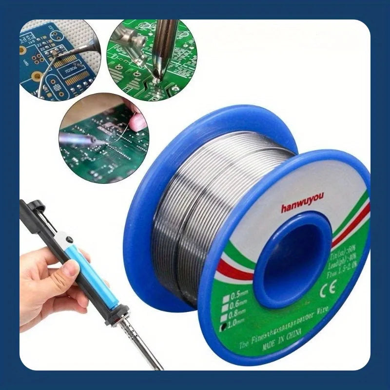 50g/1.76oz, 60/40 High-Quality Solder Wire Containing Rosin Resin, Flux Content 1.5-2.0%, Electronic Repair Soldering