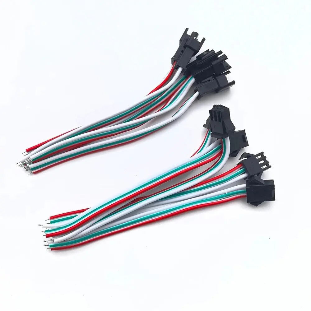 3 Pin JST SM Male Female Plug Connector Cable For WS2812B WS2812 WS2811 LED Strip Lamp