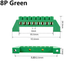 Blue White Green Bridge Design Zero Line 4-12 Pole Screw Brass Copper Grounding Strip Terminal Block Connector Earth And Neutral
