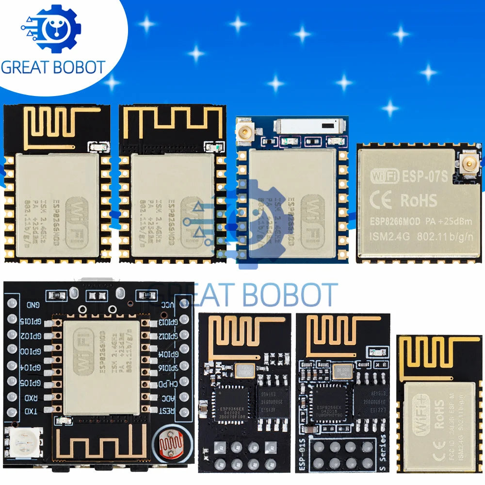 ESP8266 ESP-01 ESP-01S ESP-07 ESP-12 ESP-12E ESP-12F  ESP-07SWIFI wireless module wireless transceiver For arduino